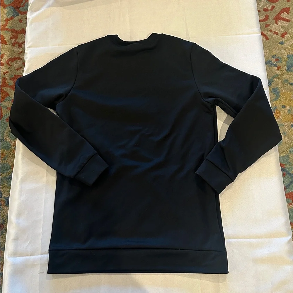 Nike Therma-Fit Fleece Training Crew Pullover‎ Black DV8004 010 mens SMALL EUC